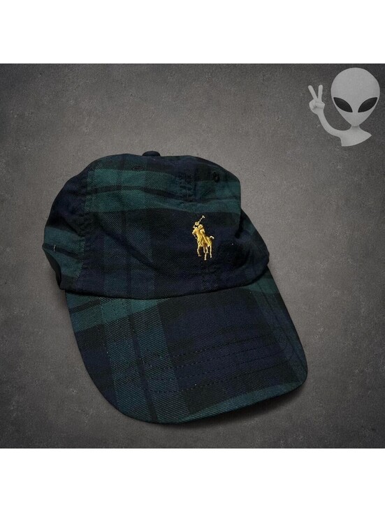 Polo Ralph Lauren Other - Polo Ralph Lauren Mens One Size Black Watch Tartan Plaid Hat Leather Strap